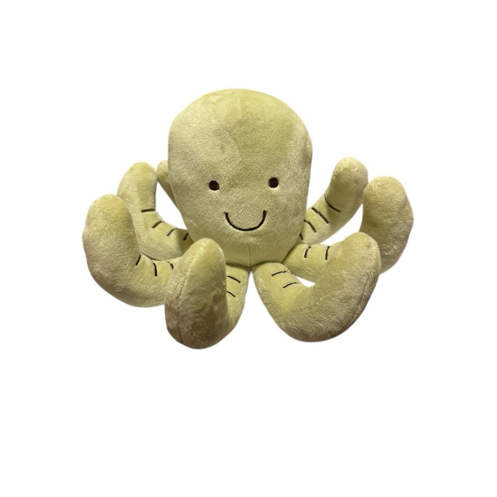 Nojo 10” Green Octopus Stuffed Plush Toy 8 Arms